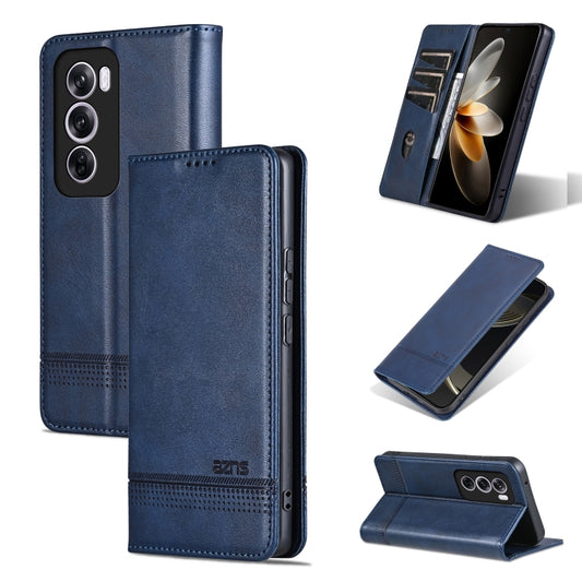 For OPPO Reno12 Pro Global AZNS Magnetic Calf Texture Flip Leather Phone Case(Dark Blue) - Reno12 Pro Cases by AZNS | Online Shopping South Africa | PMC Jewellery | Buy Now Pay Later Mobicred