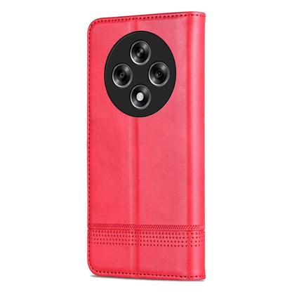 For OPPO Reno12 F 4G AZNS Magnetic Calf Texture Flip Leather Phone Case(Red) - Reno12 F Cases by AZNS | Online Shopping South Africa | PMC Jewellery | Buy Now Pay Later Mobicred