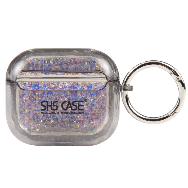 For AirPods 3 Flash Diamond Epoxy Bluetooth Earphone Protective Case(Black) - For AirPods 3 by PMC Jewellery | Online Shopping South Africa | PMC Jewellery | Buy Now Pay Later Mobicred