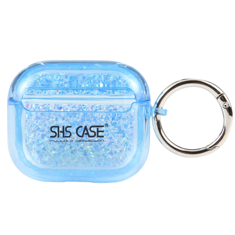 For AirPods Pro Flash Diamond Epoxy Bluetooth Earphone Protective Case(Blue) - For AirPods Pro by PMC Jewellery | Online Shopping South Africa | PMC Jewellery | Buy Now Pay Later Mobicred