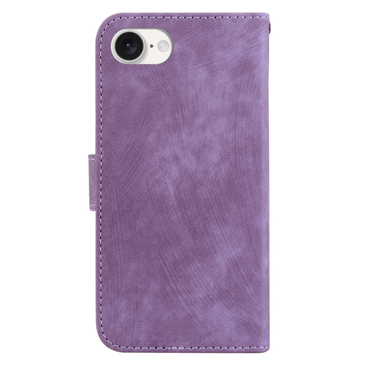 For iPhone SE 2024 Little Tiger Embossed Leather Phone Case(Purple) - More iPhone Cases by PMC Jewellery | Online Shopping South Africa | PMC Jewellery | Buy Now Pay Later Mobicred