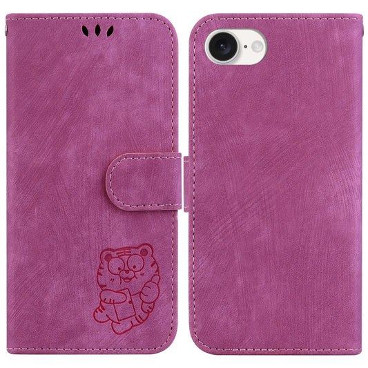 For iPhone SE 2024 Little Tiger Embossed Leather Phone Case(Rose Red) - More iPhone Cases by PMC Jewellery | Online Shopping South Africa | PMC Jewellery | Buy Now Pay Later Mobicred