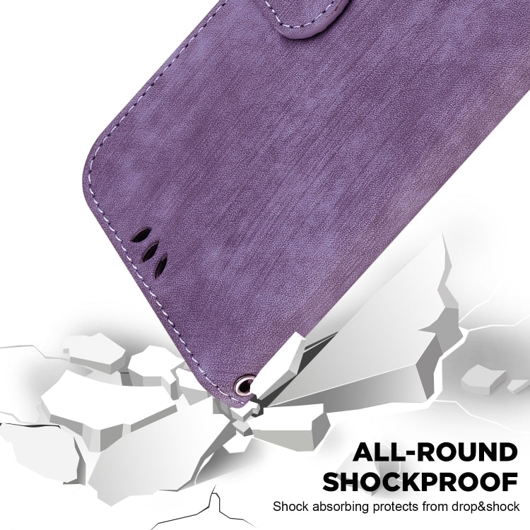 For iPhone 16 Little Tiger Embossed Leather Phone Case(Purple) - iPhone 16 Cases by PMC TechLife | Online Shopping South Africa | PMC TechLife | Buy Now Pay Later Mobicred