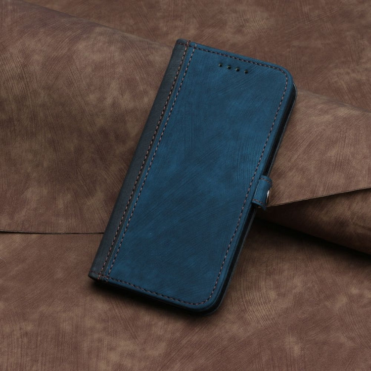 For iPhone 16 Pro Max Side Buckle Double Fold Hand Strap Leather Phone Case(Royal) - iPhone 16 Pro Max Cases by PMC TechLife | Online Shopping South Africa | PMC TechLife | Buy Now Pay Later Mobicred