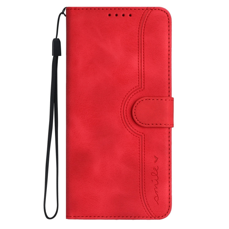 For iPhone 16 Pro Heart Pattern Skin Feel Leather Phone Case(Red) - iPhone 16 Pro Cases by PMC Jewellery | Online Shopping South Africa | PMC Jewellery | Buy Now Pay Later Mobicred