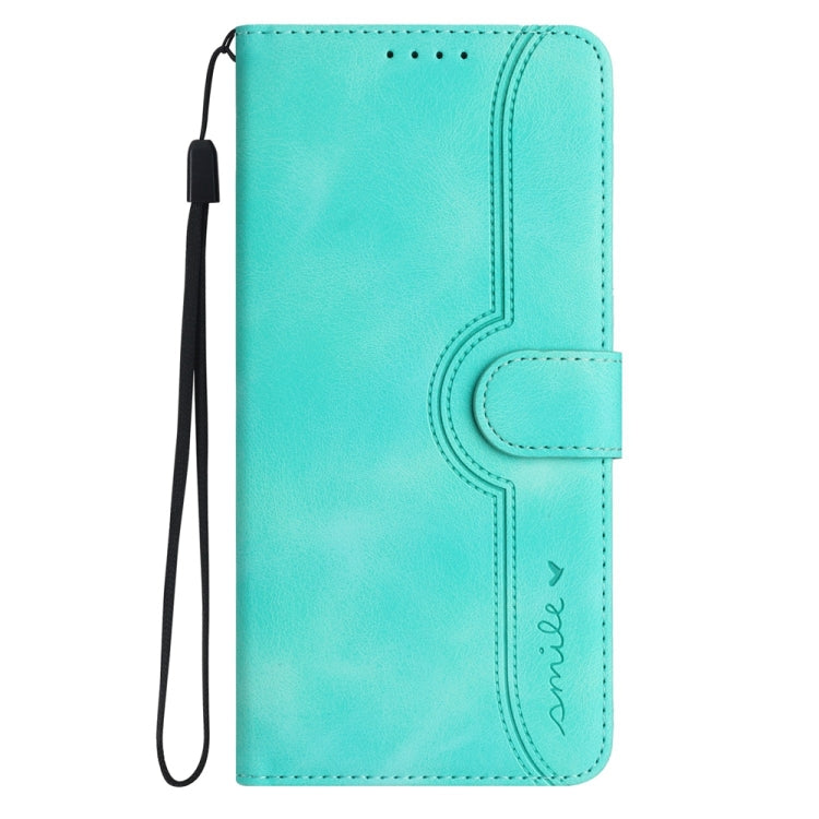 For iPhone 16 Heart Pattern Skin Feel Leather Phone Case(Light Blue) - iPhone 16 Cases by PMC TechLife | Online Shopping South Africa | PMC TechLife | Buy Now Pay Later Mobicred