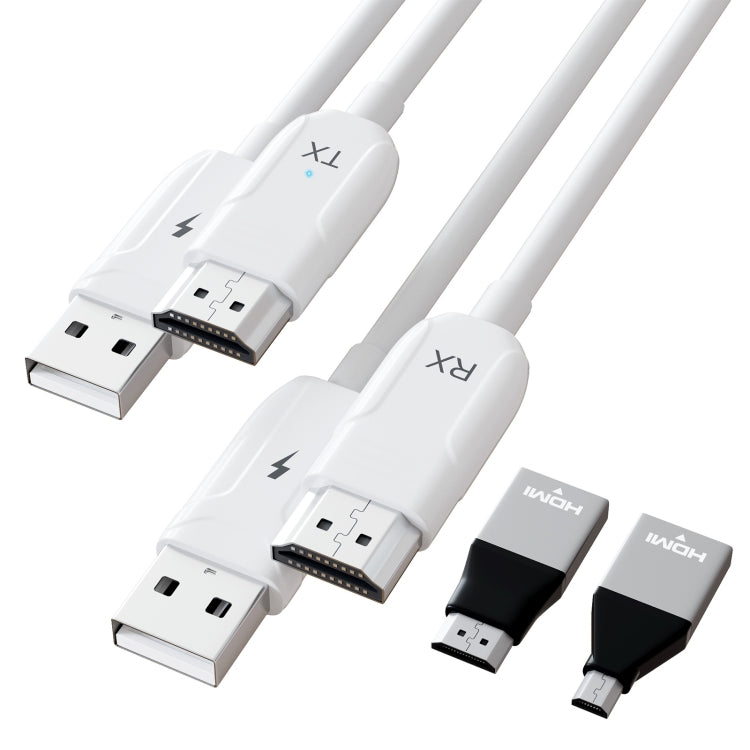 THT-020-08 4 in 1 HDMI Transmitter Wireless Screen Sharer Set(White) - Wireless Display Dongle by PMC TechLife | Online Shopping South Africa | PMC TechLife | Buy Now Pay Later Mobicred