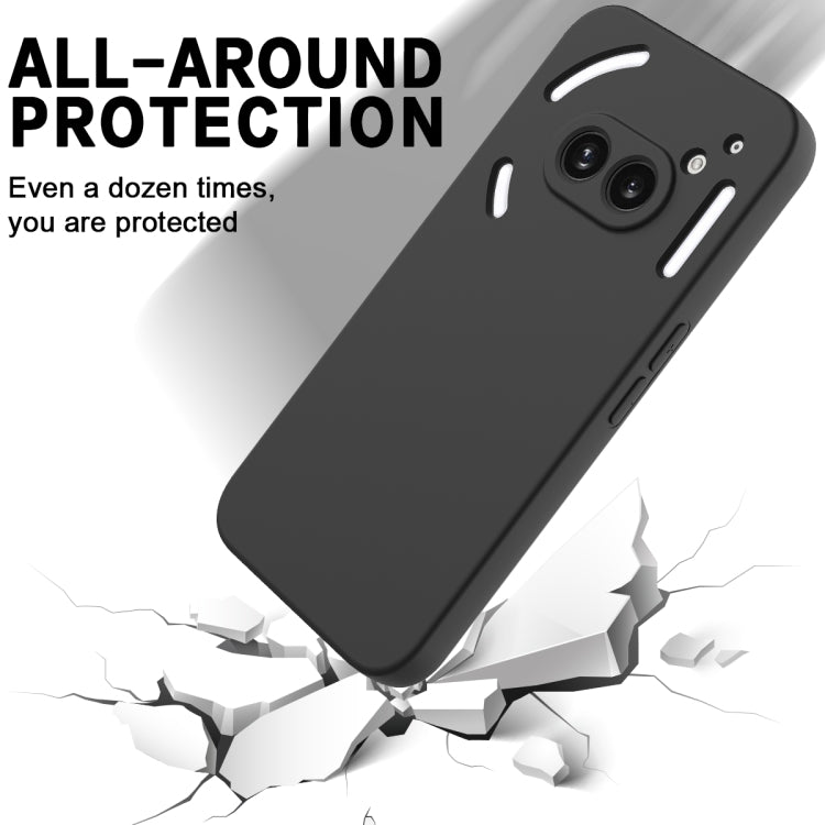 For Nothing Phone 2a Pure Color Liquid Silicone Shockproof Phone Case(Black) - More Brand by PMC Jewellery | Online Shopping South Africa | PMC Jewellery