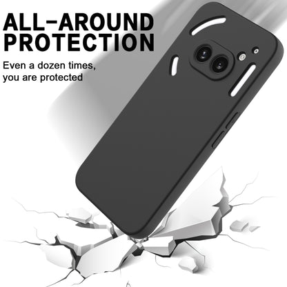 For Nothing Phone 2a Pure Color Liquid Silicone Shockproof Phone Case(Black) - More Brand by PMC Jewellery | Online Shopping South Africa | PMC Jewellery