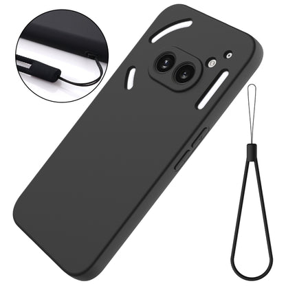 For Nothing Phone 2a Pure Color Liquid Silicone Shockproof Phone Case(Black) - More Brand by PMC Jewellery | Online Shopping South Africa | PMC Jewellery