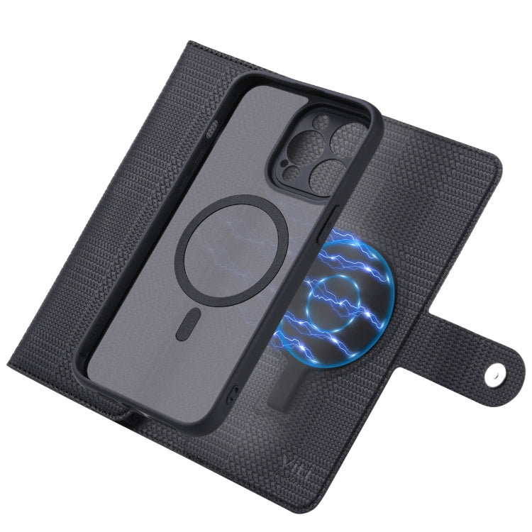 For iPhone 15 Pro Max ViLi GHB Series MagSafe Magnetic Zipper Leather Phone Case(Black) - iPhone 15 Pro Max Cases by ViLi | Online Shopping South Africa | PMC Jewellery | Buy Now Pay Later Mobicred