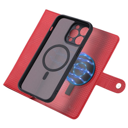 For iPhone 15 Pro ViLi GHB Series MagSafe Magnetic Zipper Leather Phone Case(Red) - iPhone 15 Pro Cases by ViLi | Online Shopping South Africa | PMC Jewellery | Buy Now Pay Later Mobicred