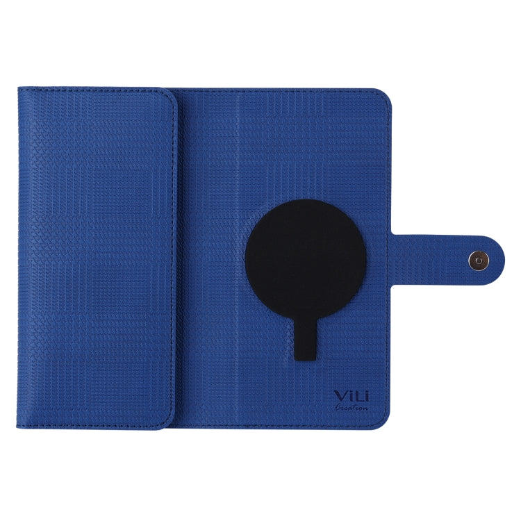 For iPhone 15 Pro ViLi GHB Series MagSafe Magnetic Zipper Leather Phone Case(Blue) - iPhone 15 Pro Cases by ViLi | Online Shopping South Africa | PMC Jewellery | Buy Now Pay Later Mobicred