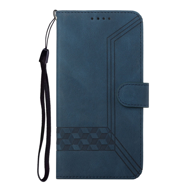 For Huawei Pura 70 Pro/70 Pro+ Cubic Skin Feel Flip Leather Phone Case(Blue) - Huawei Cases by PMC Jewellery | Online Shopping South Africa | PMC Jewellery | Buy Now Pay Later Mobicred