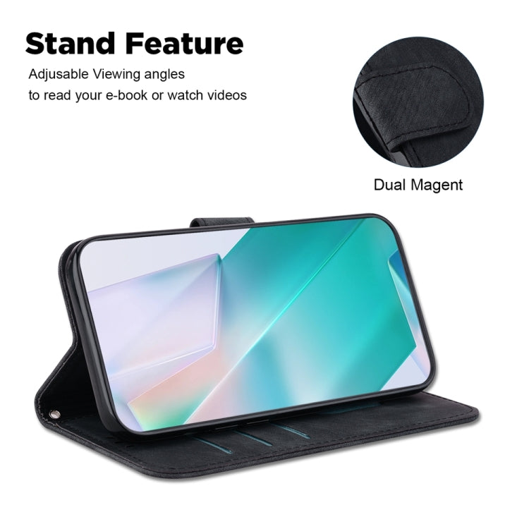 For Motorola Edge 2024 Little Tiger Embossed Leather Phone Case(Black) - Motorola Cases by PMC Jewellery | Online Shopping South Africa | PMC Jewellery | Buy Now Pay Later Mobicred