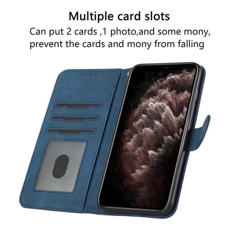 For iPhone 17 Pro Cubic Skin Feel Flip Leather Phone Case(Blue) - free shipping - PMc TechLife - Order now!