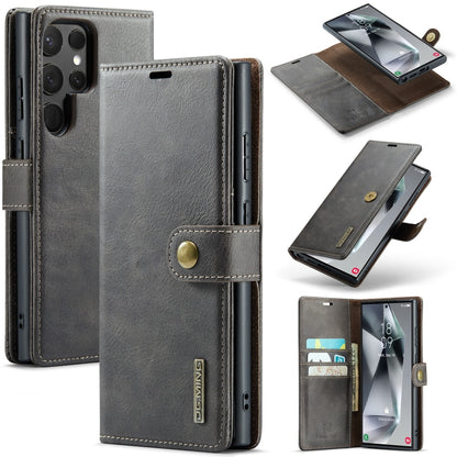 For Samsung Galaxy S24 Ultra 5G DG.MING Crazy Horse Texture Detachable Magnetic Leather Case(Grey) - Galaxy S24 Ultra 5G Cases by DG.MING | Online Shopping South Africa | PMC Jewellery | Buy Now Pay Later Mobicred