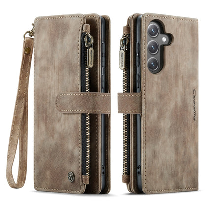 For Samsung Galaxy S23 FE CaseMe C30 Card Slots Zipper Wallet Leather Phone Case(Brown) - Galaxy S23 FE 5G Cases by CaseMe | Online Shopping South Africa | PMC Jewellery | Buy Now Pay Later Mobicred