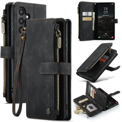 For Samsung Galaxy S24 5G CaseMe C30 Card Slots Zipper Wallet Leather Phone Case(Black) - Galaxy S24 5G Cases by CaseMe | Online Shopping South Africa | PMC Jewellery | Buy Now Pay Later Mobicred