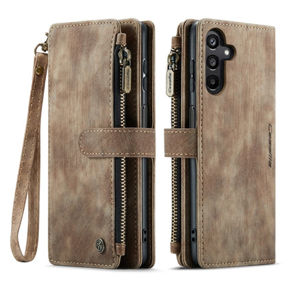 For Samsung Galaxy A15 CaseMe C30 Card Slots Zipper Wallet Leather Phone Case(Brown) - Galaxy Phone Cases by CaseMe | Online Shopping South Africa | PMC Jewellery | Buy Now Pay Later Mobicred