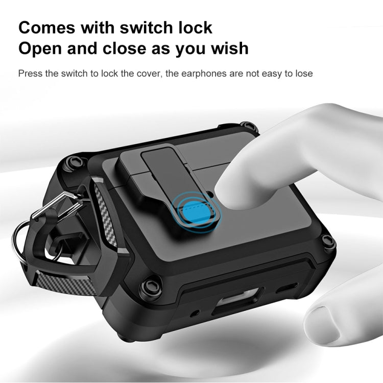 For AirPods Pro 2 TPU + PC Wireless Bluetooth Earphone Protective Case with Switch Lock & Hook(Grey) - free shipping - PMC Jewellery - Order now!