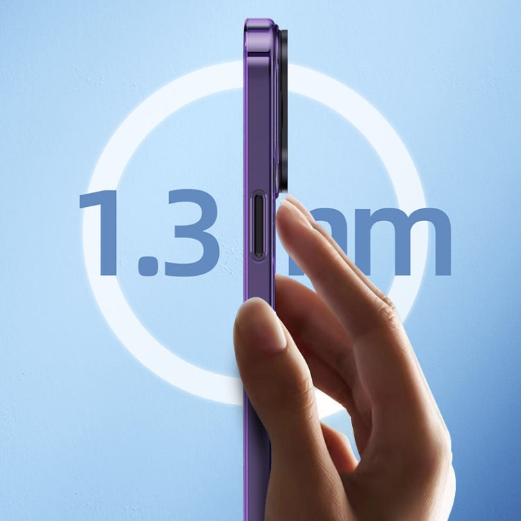 For iPhone 13 Pro Max MagSafe Magnetic Invisible Holder Transparent Phone Case(Silver) - iPhone 13 Pro Max Cases by PMC TechLife | Online Shopping South Africa | PMC TechLife