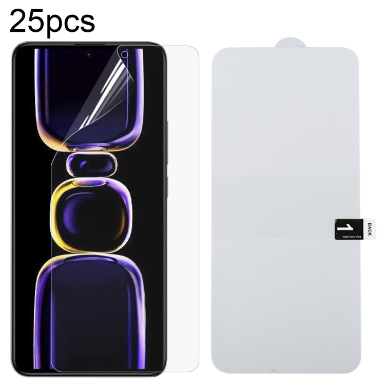 For Xiaomi Redmi K70 / K70E 25pcs Full Screen Protector Explosion-proof Hydrogel Film - K70 Tempered Glass by PMC Jewellery | Online Shopping South Africa | PMC Jewellery | Buy Now Pay Later Mobicred