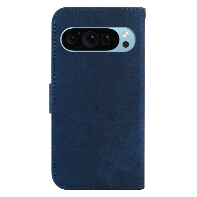 For Google Pixel 9 Pro Little Tiger Embossed Leather Phone Case(Dark Blue) - Google Cases by PMC TechLife | Online Shopping South Africa | PMC TechLife | Buy Now Pay Later Mobicred