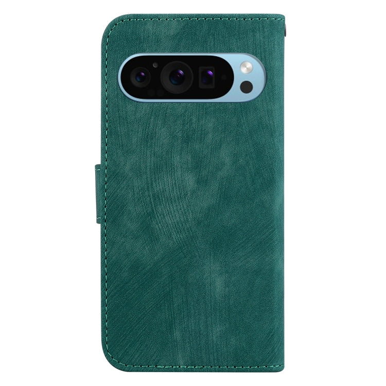 For Google Pixel 9 Little Tiger Embossed Leather Phone Case(Green) - Google Cases by PMC Jewellery | Online Shopping South Africa | PMC Jewellery | Buy Now Pay Later Mobicred