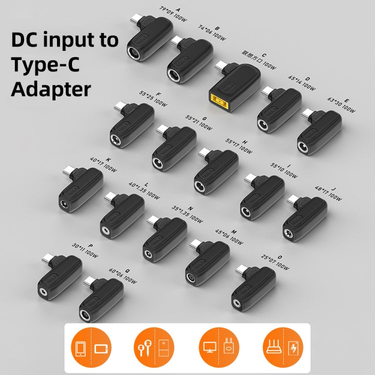 100W E 6.3X3.0mm Female to USB-C/Type-C Male Plug Charging Adapter - Universal Power Adapter by PMC Jewellery | Online Shopping South Africa | PMC Jewellery | Buy Now Pay Later Mobicred