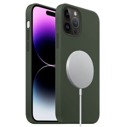 For iPhone 15 Pro Max MagSafe Liquid Silicone Full Coverage Phone Case(Deep Green) - iPhone 15 Pro Max Cases by PMC Jewellery | Online Shopping South Africa | PMC Jewellery