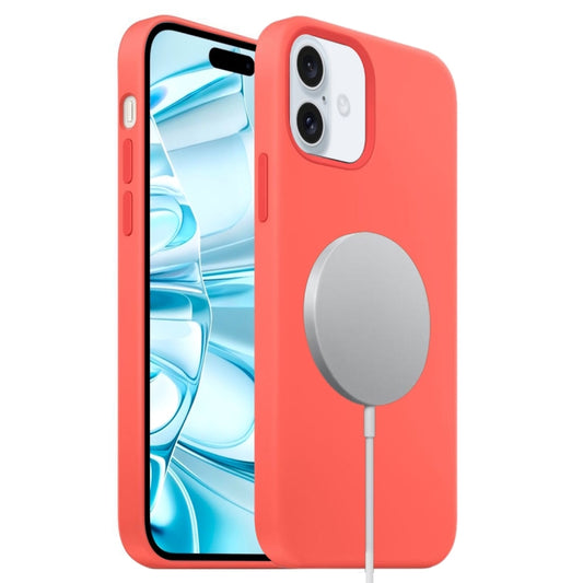 For iPhone 16 Plus Liquid Silicone Full Coverage MagSafe Phone Case(Pink Orange) - iPhone 16 Plus Cases by PMC Jewellery | Online Shopping South Africa | PMC Jewellery | Buy Now Pay Later Mobicred