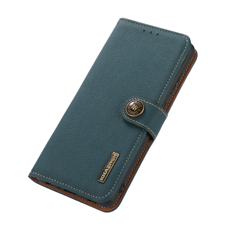 For Honor X6A KHAZNEH Custer Genuine Leather RFID Phone Case(Green) - Honor Cases by PMC TechLife | Online Shopping South Africa | PMC TechLife | Buy Now Pay Later Mobicred