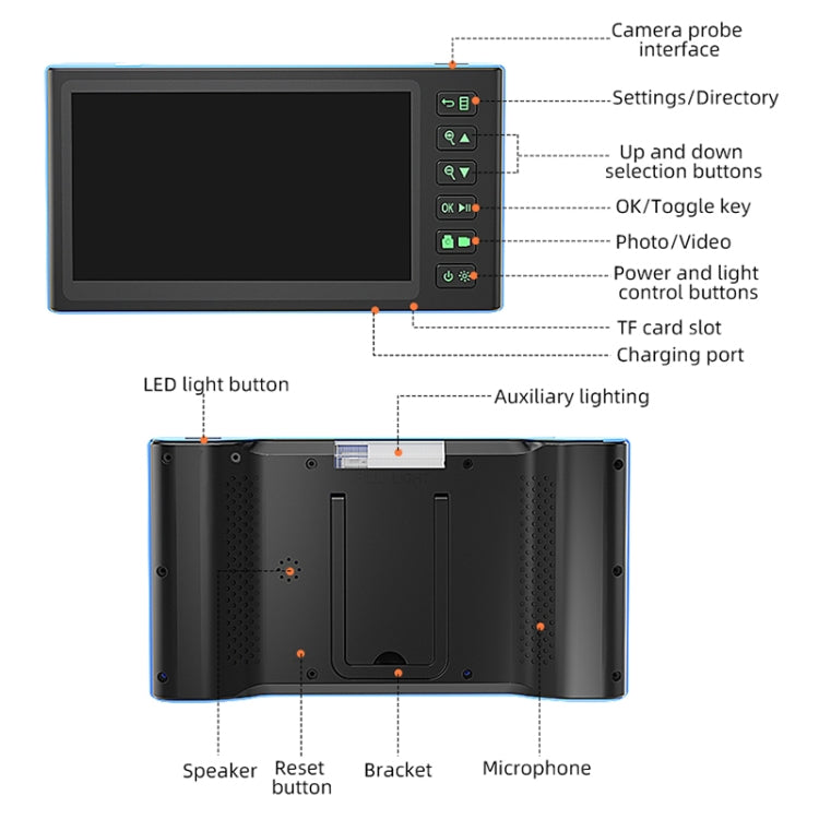 T23 8mm Single Lens 7 inch Screen Industrial Endoscope, Spec:10m Tube -  by PMC TechLife | Online Shopping South Africa | PMC TechLife | Buy Now Pay Later Mobicred
