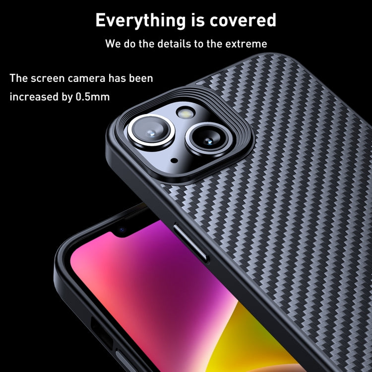 For iPhone 15 Plus wlons Magsafe Carbon Fiber Kevlar TPU Phone Case(Black) - iPhone 15 Plus Cases by wlons | Online Shopping South Africa | PMC Jewellery | Buy Now Pay Later Mobicred