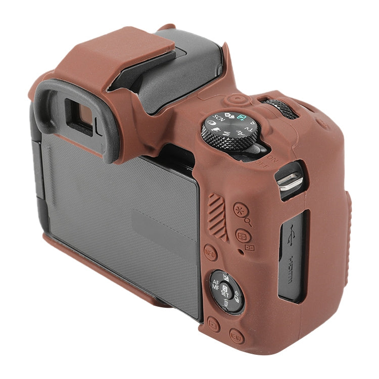 For Canon EOS R50 Soft Silicone Protective Case(Coffee) - Protective Case by PMC TechLife | Online Shopping South Africa | PMC TechLife | Buy Now Pay Later Mobicred