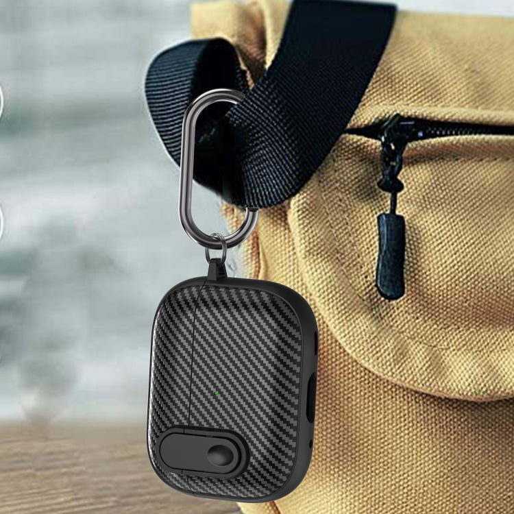 For AirPods Pro Carbon Fiber Texture Wireless Earphones Case with Security Lock(Black) - For AirPods Pro by PMC Jewellery | Online Shopping South Africa | PMC Jewellery | Buy Now Pay Later Mobicred
