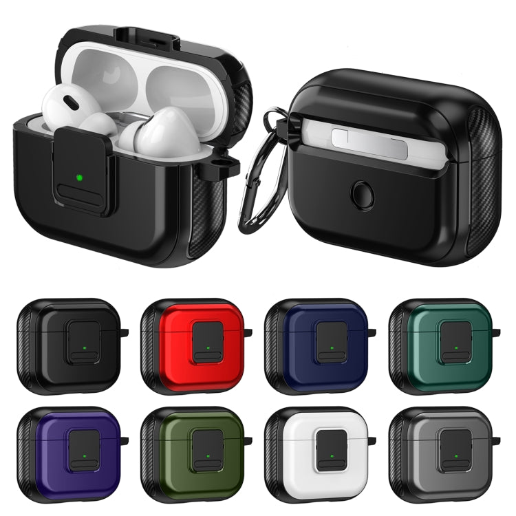 For AirPods Pro 2 TPU + PC Wireless Earphones Case with Magnetic Switch(Blue) - For AirPods Pro 2 by PMC Jewellery | Online Shopping South Africa | PMC Jewellery | Buy Now Pay Later Mobicred