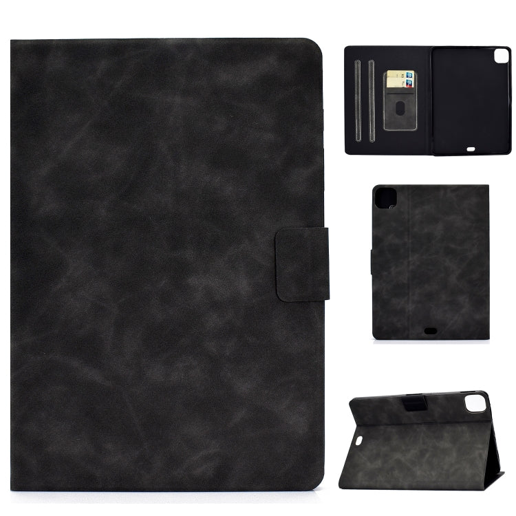 For iPad Pro 11 2024 Cowhide Texture Leather Smart Tablet Case(Grey) - iPad Pro 11 2024 Cases by PMC TechLife | Online Shopping South Africa | PMC TechLife | Buy Now Pay Later Mobicred