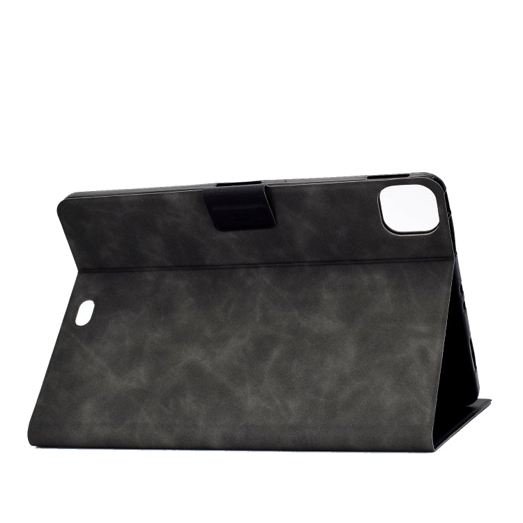 For iPad Pro 11 2024 Cowhide Texture Leather Smart Tablet Case(Grey) - iPad Pro 11 2024 Cases by PMC TechLife | Online Shopping South Africa | PMC TechLife | Buy Now Pay Later Mobicred