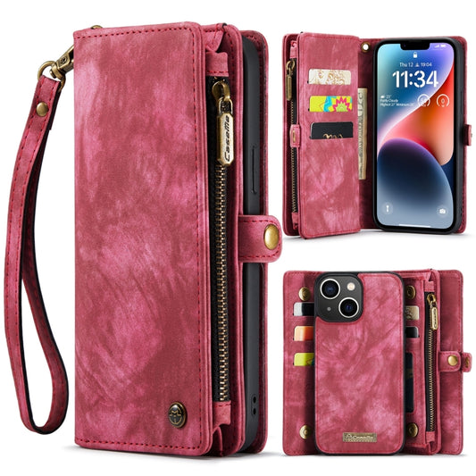 For iPhone 15 CaseMe 008 Detachable Multifunctional Leather Phone Case(Red) - iPhone 15 Cases by CaseMe | Online Shopping South Africa | PMC Jewellery | Buy Now Pay Later Mobicred