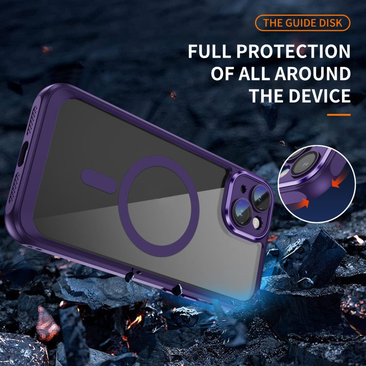 For iPhone 13 MagSafe Magnetic PC + TPU Phone Case with Lens Film(Dark Purple) - iPhone 13 Cases by PMC Jewellery | Online Shopping South Africa | PMC Jewellery