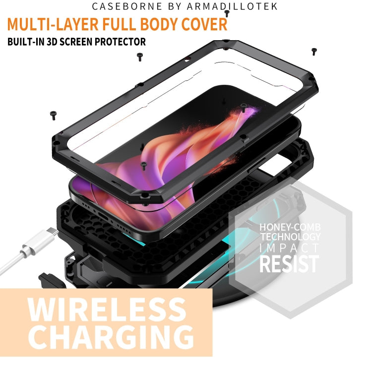 For iPhone 15 Plus R-JUST Sliding Camera IP54 Life Waterproof Holder Phone Case(Black) - iPhone 15 Plus Cases by R-JUST | Online Shopping South Africa | PMC TechLife | Buy Now Pay Later Mobicred