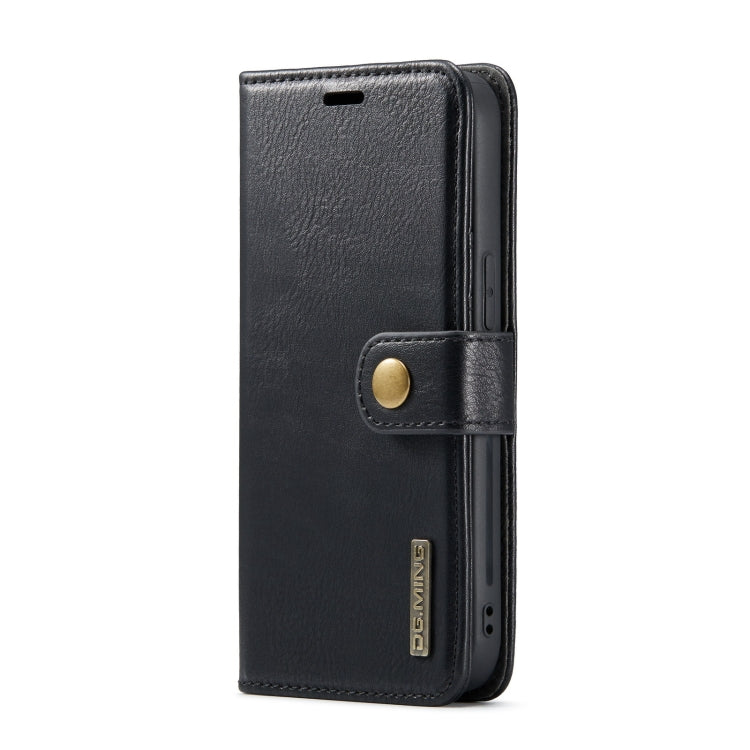 For iPhone 15 Plus DG.MING Crazy Horse Texture Detachable Magnetic Leather Phone Case(Black) - free shipping - PMC Jewellery - Order now!
