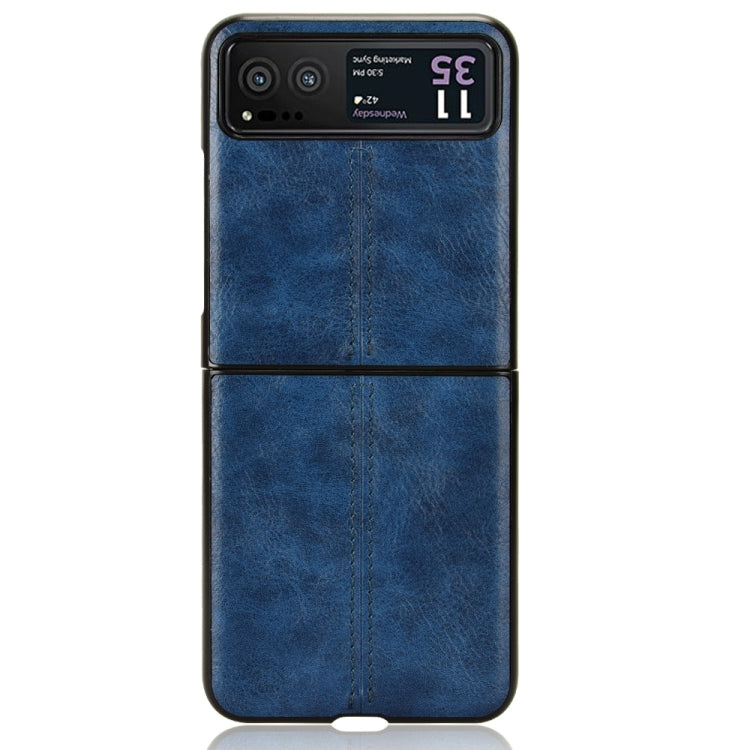 For Motorola Moto Razr 40 Cow Pattern Sewing Back Cover Phone Case(Blue) - free shipping - PMC TechLife - Order now!