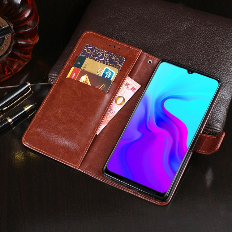 For Blackview A80 idewei Crazy Horse Texture Horizontal Flip Leather Case with Holder & Card Slots & Wallet(White) - More Brand by idewei | Online Shopping South Africa | PMC Jewellery | Buy Now Pay Later Mobicred