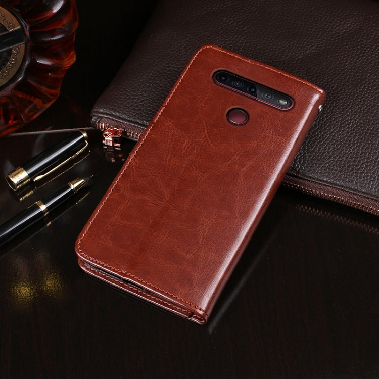 For LG K51S idewei Crazy Horse Texture Horizontal Flip Leather Case with Holder & Card Slots & Wallet(Rose Red) - LG by idewei | Online Shopping South Africa | PMC Jewellery | Buy Now Pay Later Mobicred