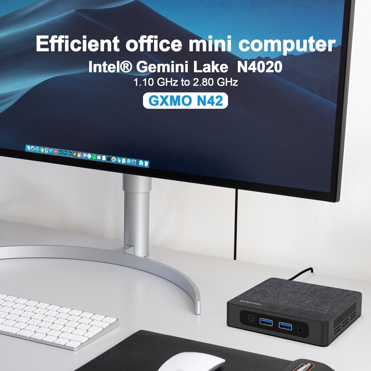 GXMO N42 Windows 11 Intel Gemini Lake N4020C Mini PC NVME SSD WiFi Mini Desktop Computer, Specification:6GB+64GB(Black) - Windows Mini PCs by GXMO | Online Shopping South Africa | PMC Jewellery | Buy Now Pay Later Mobicred