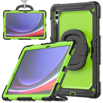 For Samsung Galaxy Tab S9+ / S10+ D Type Silicone Hybrid PC Tablet Case with Handle Holder(Yellow Green PC) - Galaxy Tab S9+ Cases by PMC Jewellery | Online Shopping South Africa | PMC Jewellery | Buy Now Pay Later Mobicred