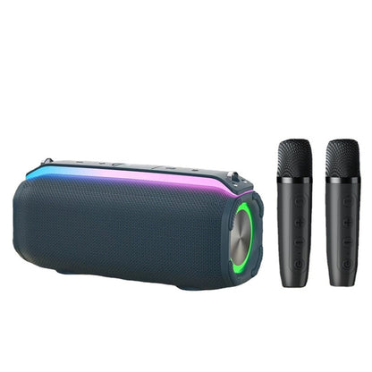 New RiXing NR8809 20W Outdoor Portable TWS Smart Wireless Bluetooth Speaker, Style:Dual Mic(Blue) - Desktop Speaker by NewRixing | Online Shopping South Africa | PMC Jewellery | Buy Now Pay Later Mobicred